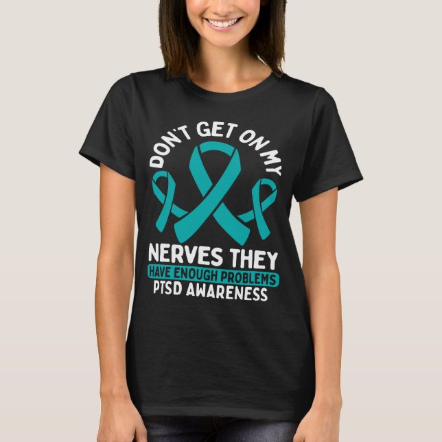 PTSD Awareness PTSD Warrior PTSD Survivor Fighter T-Shirt (Vorderseite)