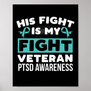 PTSD-Bewusstsein Sein Kampf ist mein Kampf PTSD Tü Poster