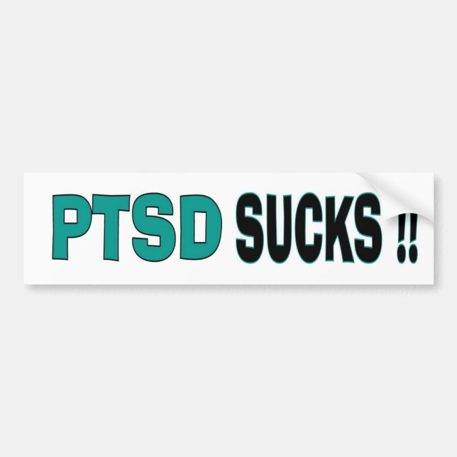 PTSD-IST ZUM KOTZEN AUTOAUFKLEBER (Vorne)