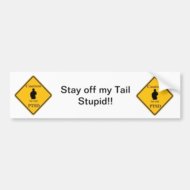 "PTSD" MilitärAutoaufkleber Autoaufkleber (Vorne)