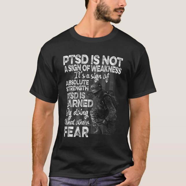 Ptsd Posttraumatische Stressstörung T-Shirt (Vorderseite)