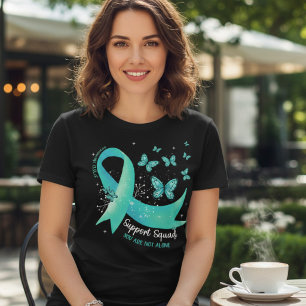 PTSD-Unterstützungsgruppe Teal Ribbon Schmetterlin Tri-Blend Shirt