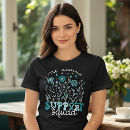 PTSD-Unterstützungsgruppe Teal Wildblumen Tri-Blend Shirt
