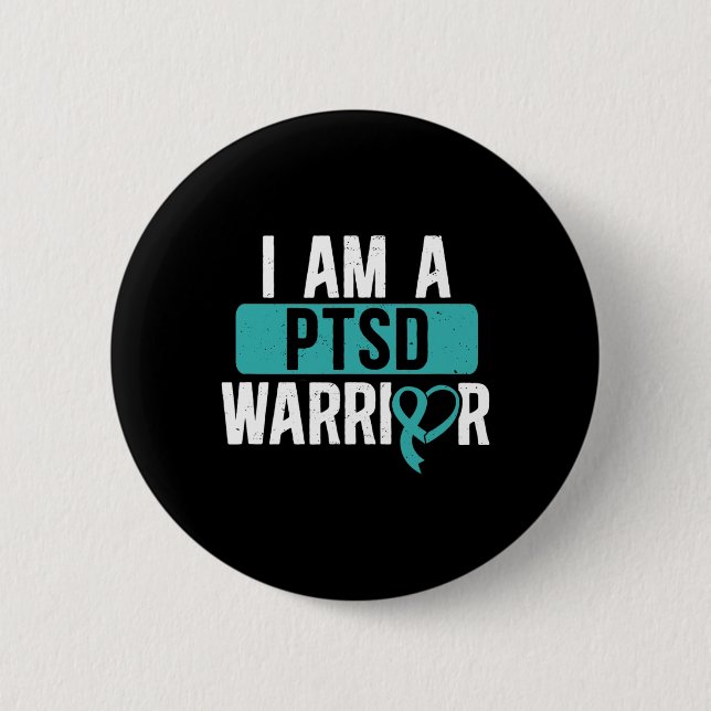 Ptsd Warrior Posttraumatisches Stresserkrankungen  Button (Vorderseite)