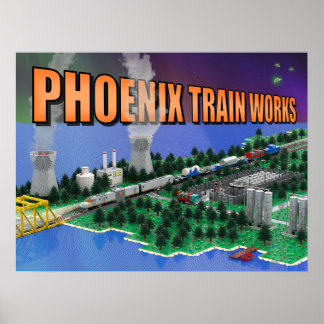 PTW Atomic Train und Kraftwerkszene Poster