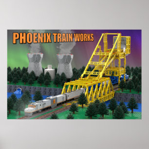 PTW Atomic Zug auf Brücke Poster