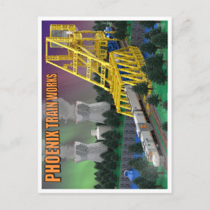 PTW Atomic Zug auf Brücke Postkarte