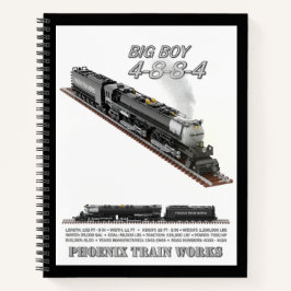PTW Big Boy Locomotive College-Lined Notizbuch