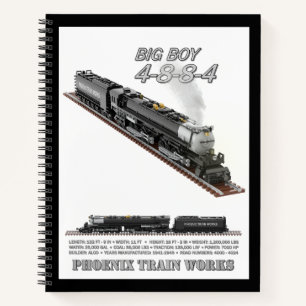 PTW Big Boy Locomotive College-Lined Notizbuch