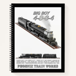 PTW Big Boy Lokomotive Graph-Papier-Notizbuch Notizbuch