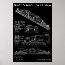 PTW Großformat-Schnabelwagen "Blaupause" Poster
