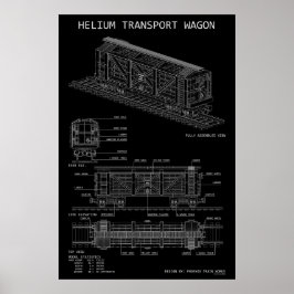 PTW Helium-Triebwagen "Blueprint" Poster