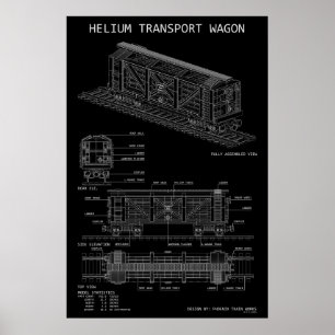 PTW Helium-Triebwagen "Blueprint" Poster