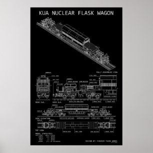 PTW KUA Nuclear Flask Train Wagon "Blaupause" Poster