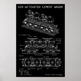 PTW Luftaktivierter Zementzug "Blueprint" Poster