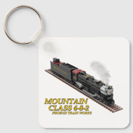 PTW Mountain 4-8-2 Lokomotive doppelseitig Schlüsselanhänger