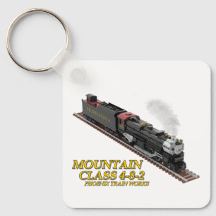 PTW Mountain 4-8-2 Lokomotive doppelseitig Schlüsselanhänger
