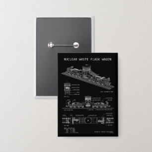 PTW Nuclear Waste Flask Wagon "Blaupause" Button