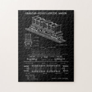 PTW Uranhexafluorid-Wagen "Blaupause" Klein Puzzle