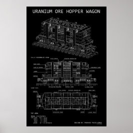PTW Uranium-Erz-Kippwagen-Zugwagen "Blaupause" Poster
