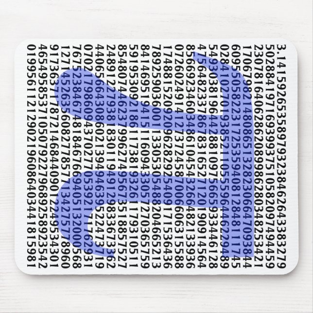 PU 3,14 bis hundert von Stellen Mousepad (Vorne)