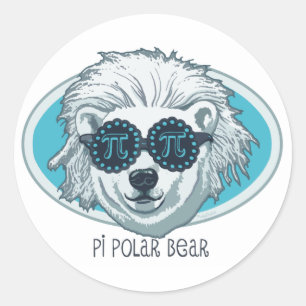 PU-Eisbär Runder Aufkleber