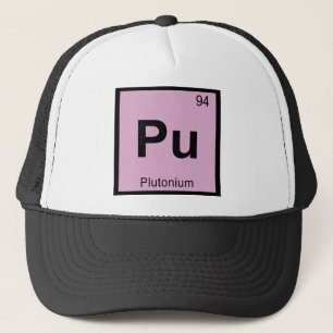 Pu - Plutonium Chemie Periodensystem Symbol Truckerkappe