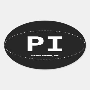 PU ragt Insel-Maine-Oval-Autoaufkleber empor Ovaler Aufkleber