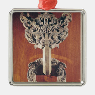 P'u shou Türklopfer mit einem taotie Entwurf Silbernes Ornament