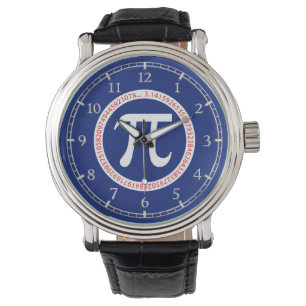 PU-Symbol im Kreis auf Marine-Blau-Skala Armbanduhr