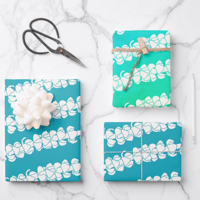 Puakenikeni lei Geschenkpapier Set (Vorderseite)