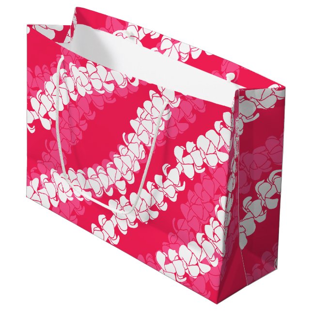 Puakenikeni lei große geschenktüte (Vorderseite Schrägansicht)