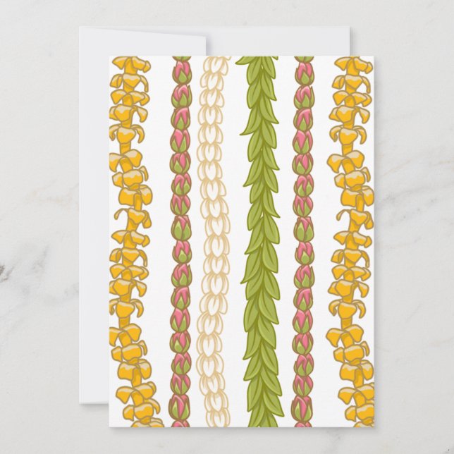 Puakenikeni Lokelani Pikake Maile Stationäre Karte (Vorderseite)