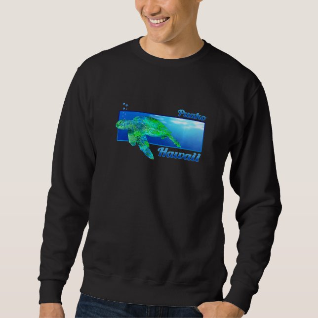 Puako Hawaii SchwimmHonu Sweatshirt (Vorderseite)