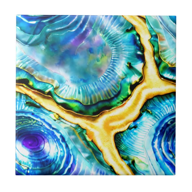 Puau-Muschel - nahtlos wiederholendes Muschelmuste Fliese (Vorderseite)