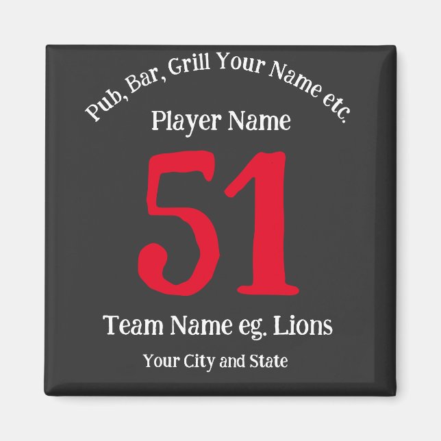 Pub Bar Grill Name Nummer Ihr Name Stadt Staat Magnet (Vorne)