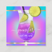 Pub Coctail Wein Bar Drink Rosa Aqua Holografisch