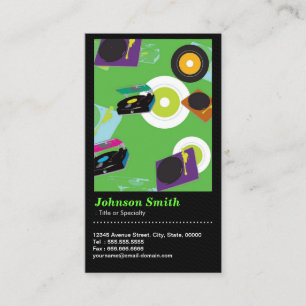 Pub DJ - Cool Disk Jockey Mixer Deck - QR Code Visitenkarte