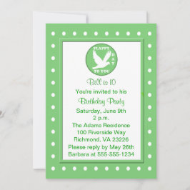 Pub Funny Kids Flying Bird Geburtstagsparty Einladung