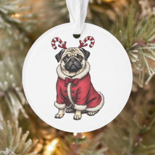 Pub Hund tragen Santa Anzug für Weihnachten Hund L Ornament