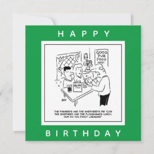 Pub Meetings und Pub Menu Cartoon Karte