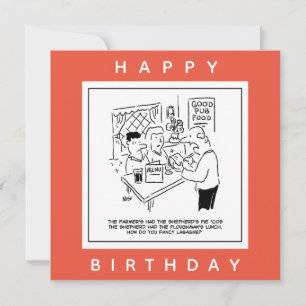 Pub Meetings und Pub Menu Cartoon Karte