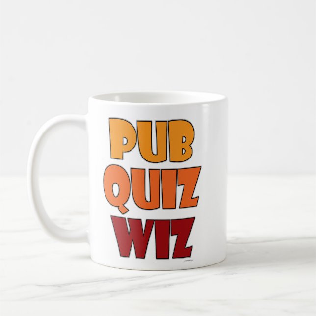 Pub Quiz Wiz Funny Trivia Challenge Design Kaffeetasse (Links)