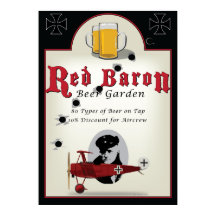 Pub Sign, Red Baron Beer Garden