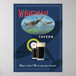 Pub Sign, "The Wingman Tavern" Poster