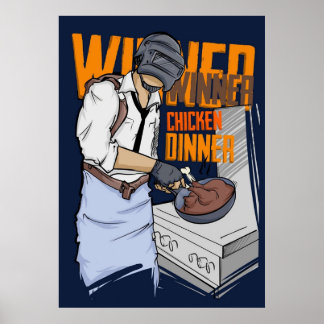 PUBG - Gewinnerin Gewinner Hühnerabend Merchandise Poster