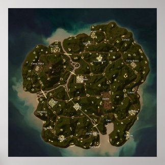 PUBG Old Sanhok Savage 8192x8192 Poster