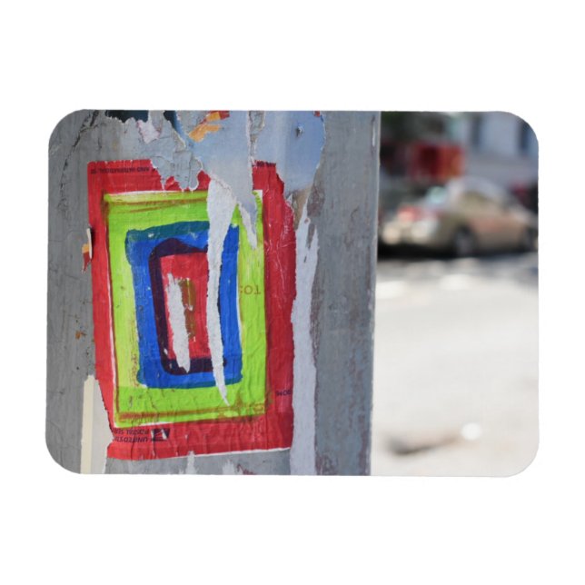 Public Art New York City Telefone Pole Graffiti Magnet (Horizontal)