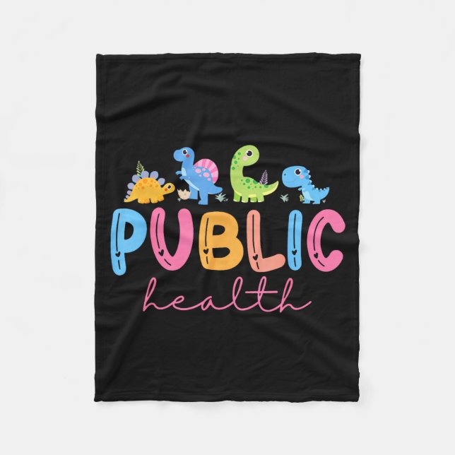 Public Health Nurse Dinosaurs Nursing Design For M Fleecedecke (Vorderseite)