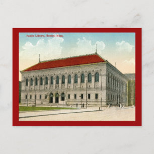 Public Library, Boston 1911 Vintag Postkarte